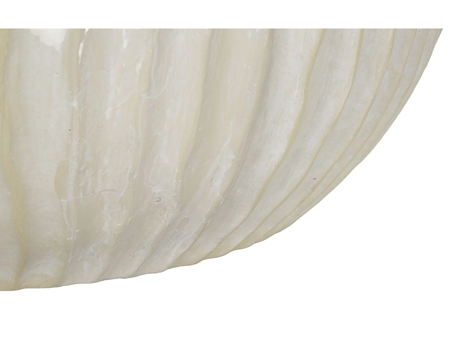Vase aus Magnesia cremefarben Ø 40x23 cm