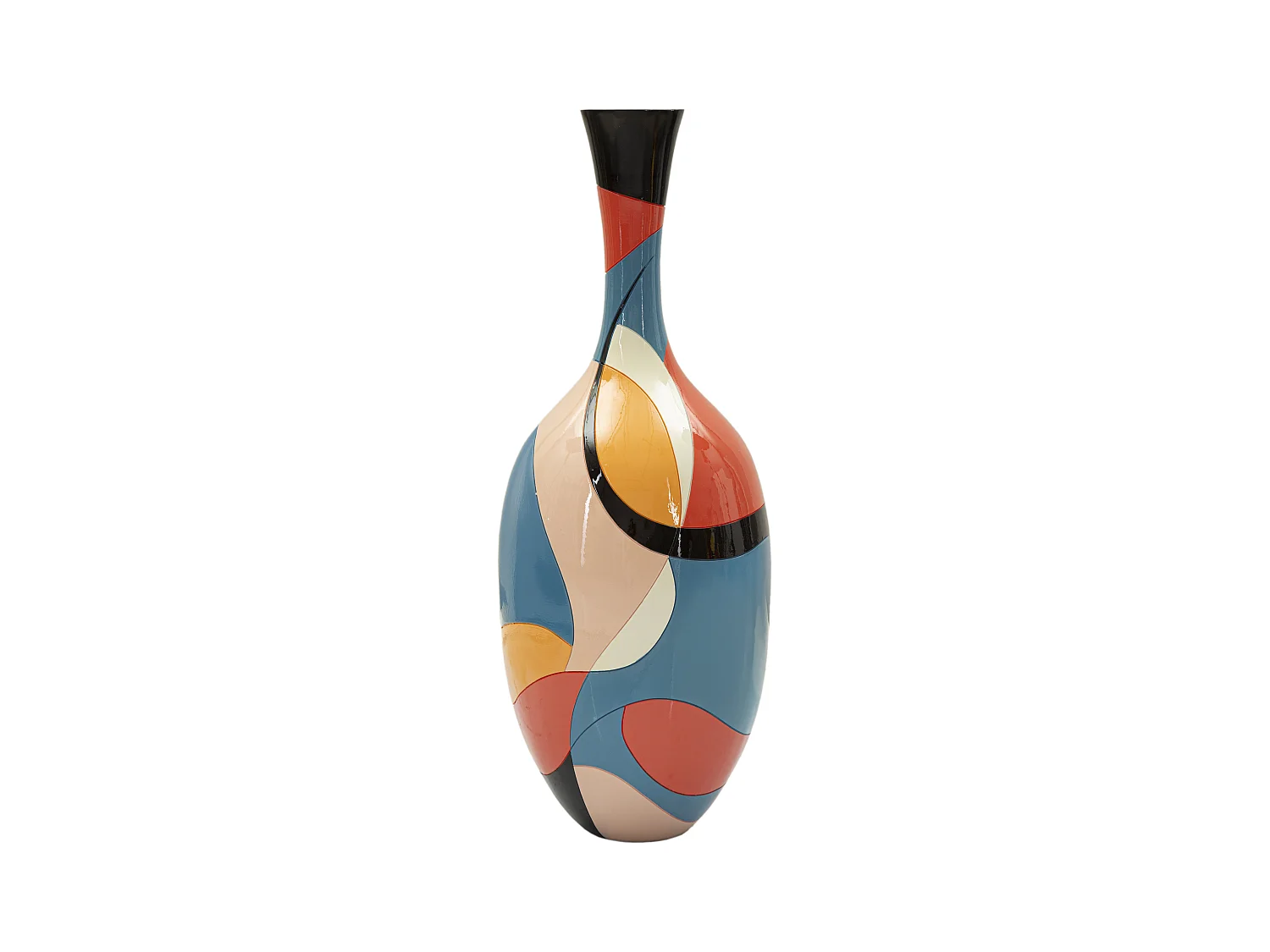 Vase Déco en Résine "Rubic" 66cm Multicolore
