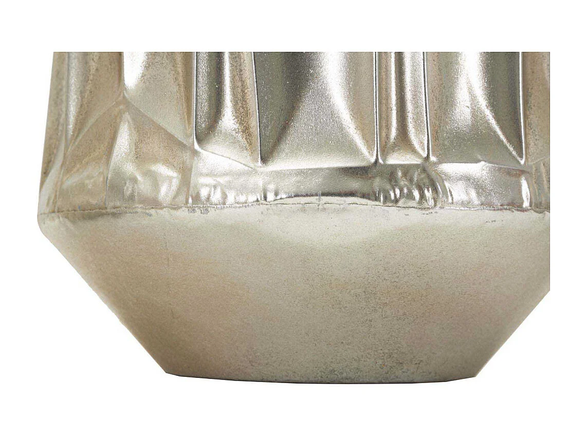 Portavasi in metallo argento set 3 pz cm ø 35x38,5-27,5x33-18,5x26,5