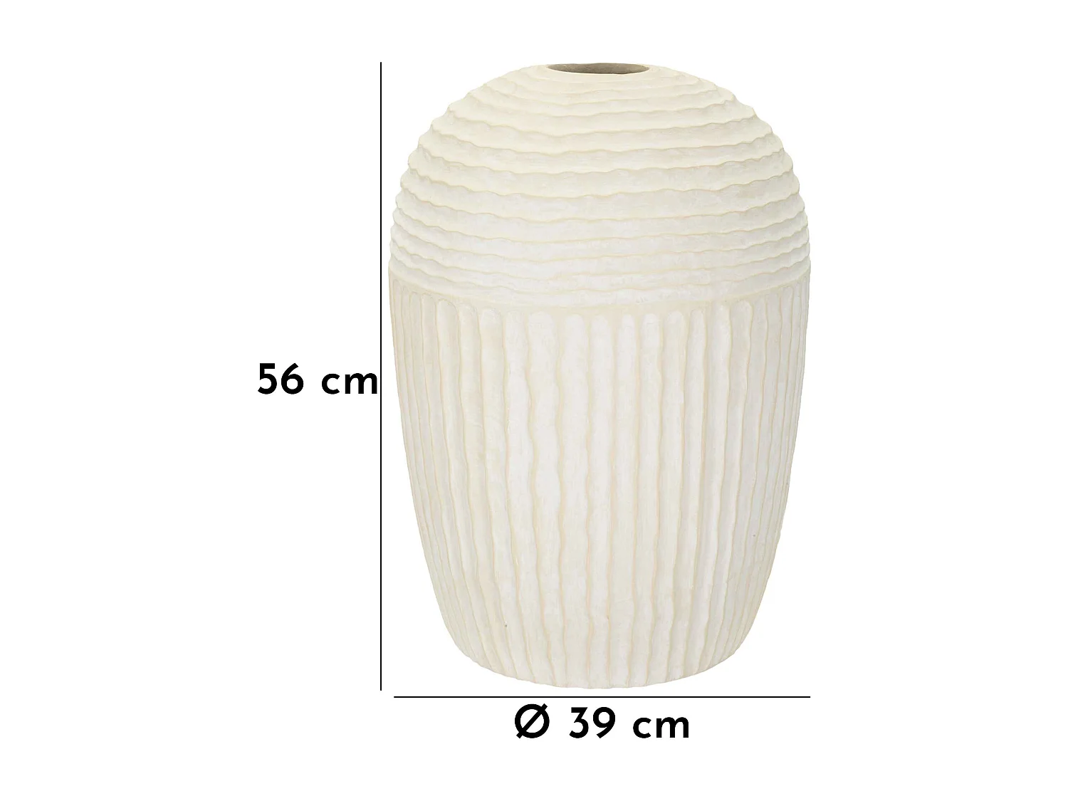 Vase en magnésie Icicle 39 x 56 cm