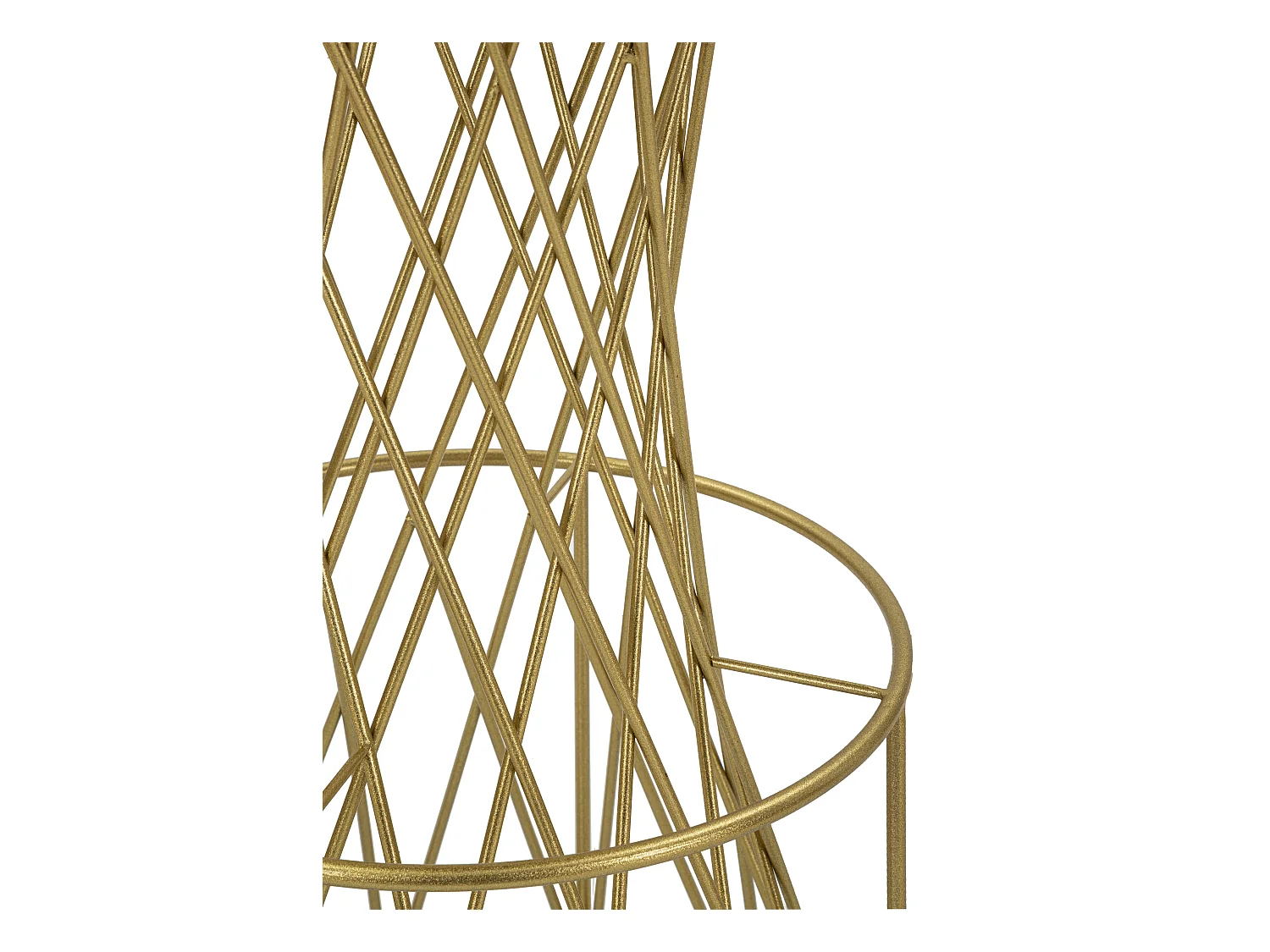 Tavolo bar in metallo dorato e vetro cm ø 70x103