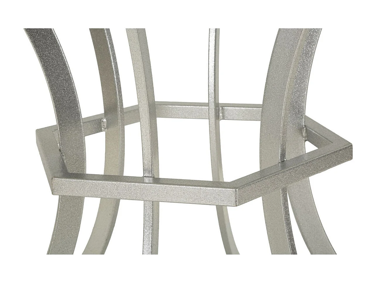 Table de Repas "Istanbul" 100cm Blanc & Argent