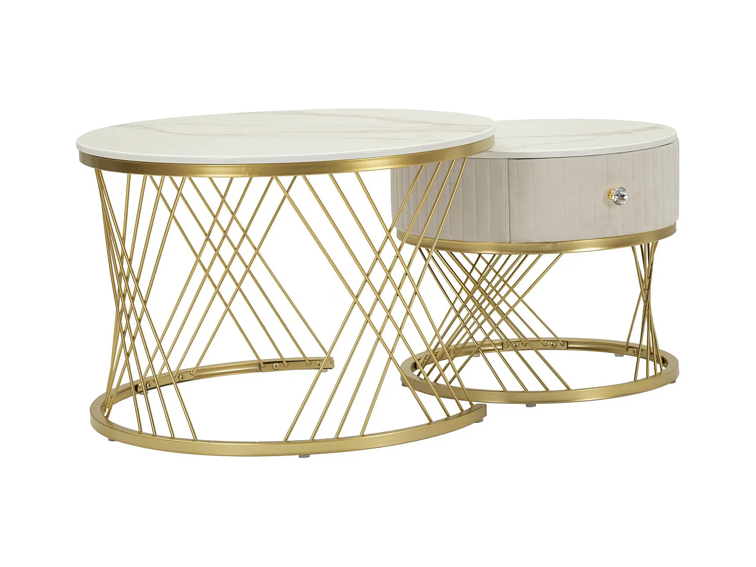 Set de 2 tables d'appoint gigognes en mdf Votix