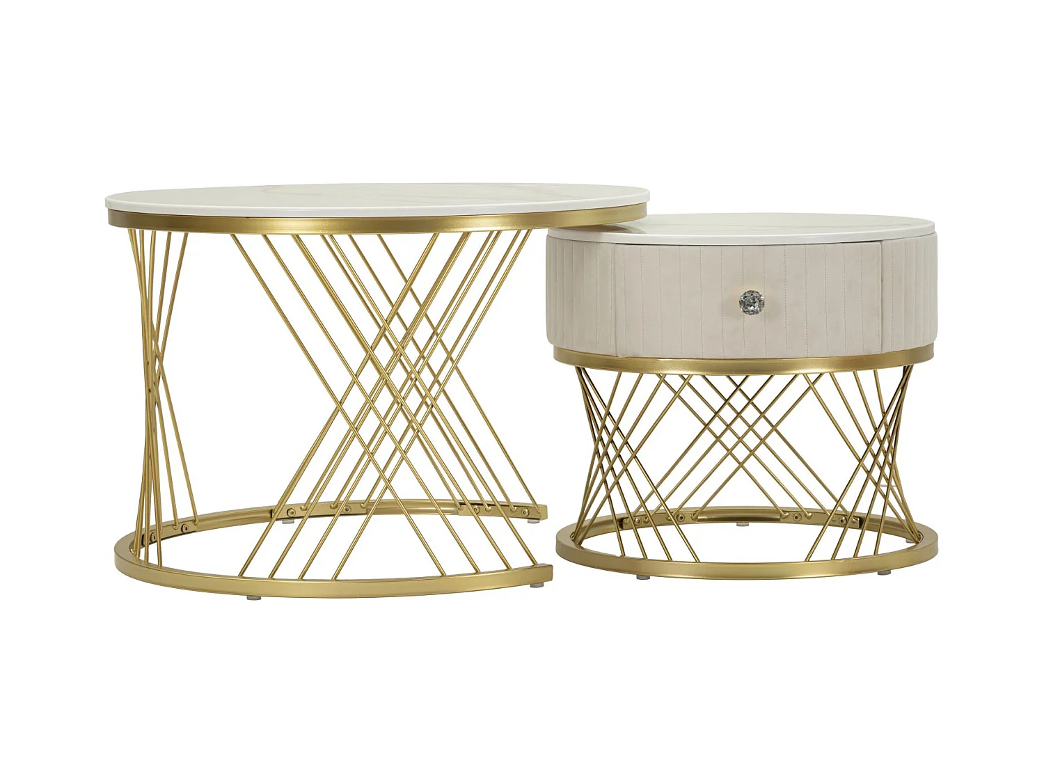 Set de 2 tables d'appoint gigognes en mdf Votix