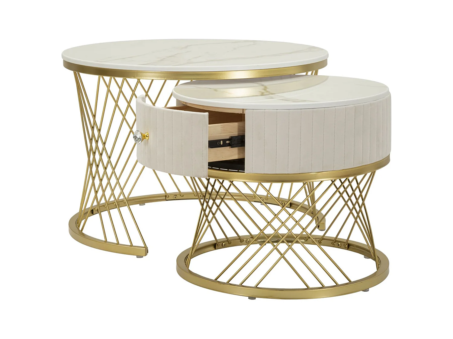 Set de 2 tables d'appoint gigognes en mdf Votix