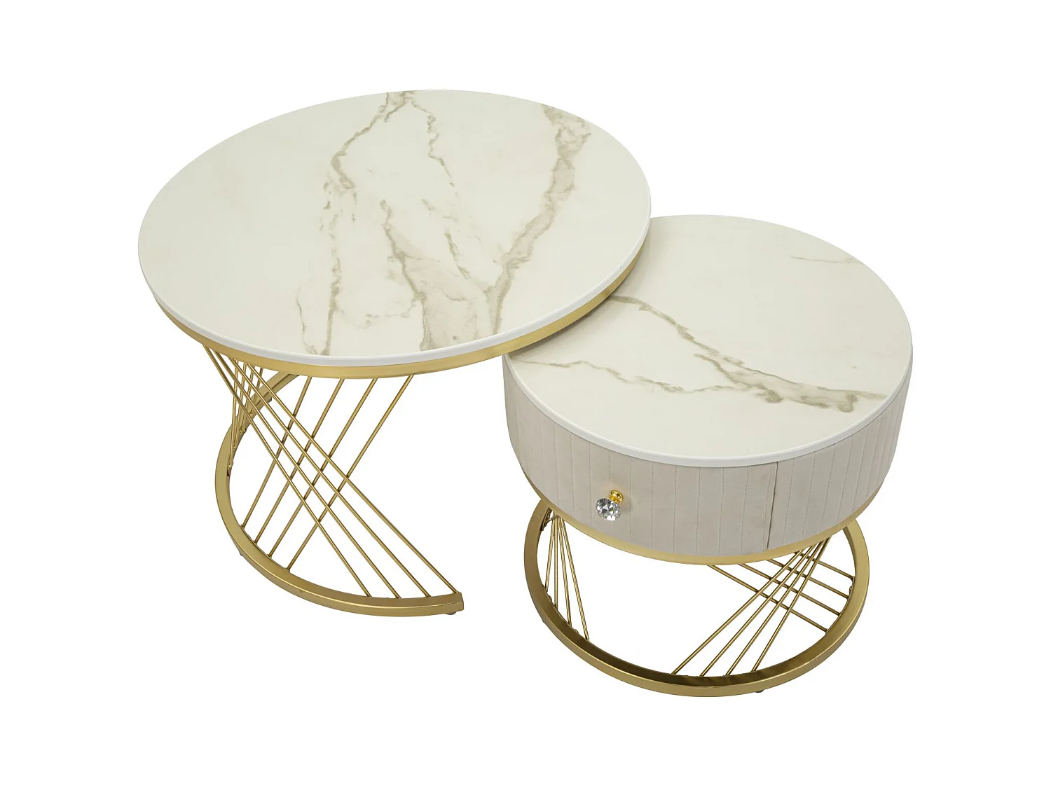 Set de 2 tables d'appoint gigognes en mdf Votix