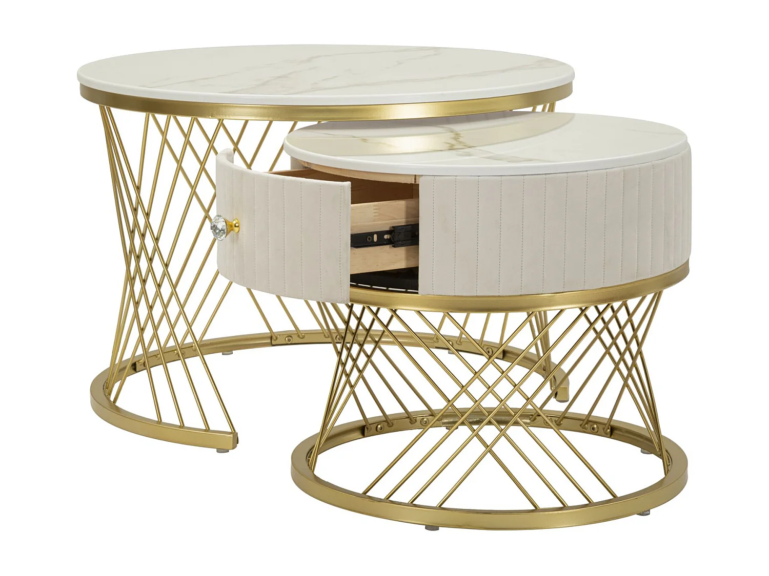 Set de 2 tables d'appoint gigognes en mdf Votix