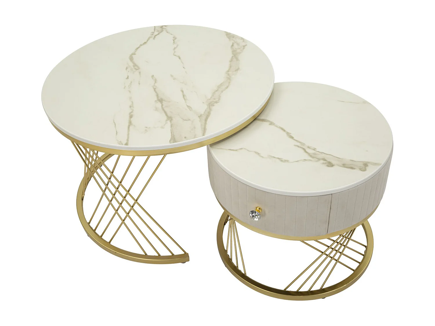 Set de 2 tables d'appoint gigognes en mdf Votix