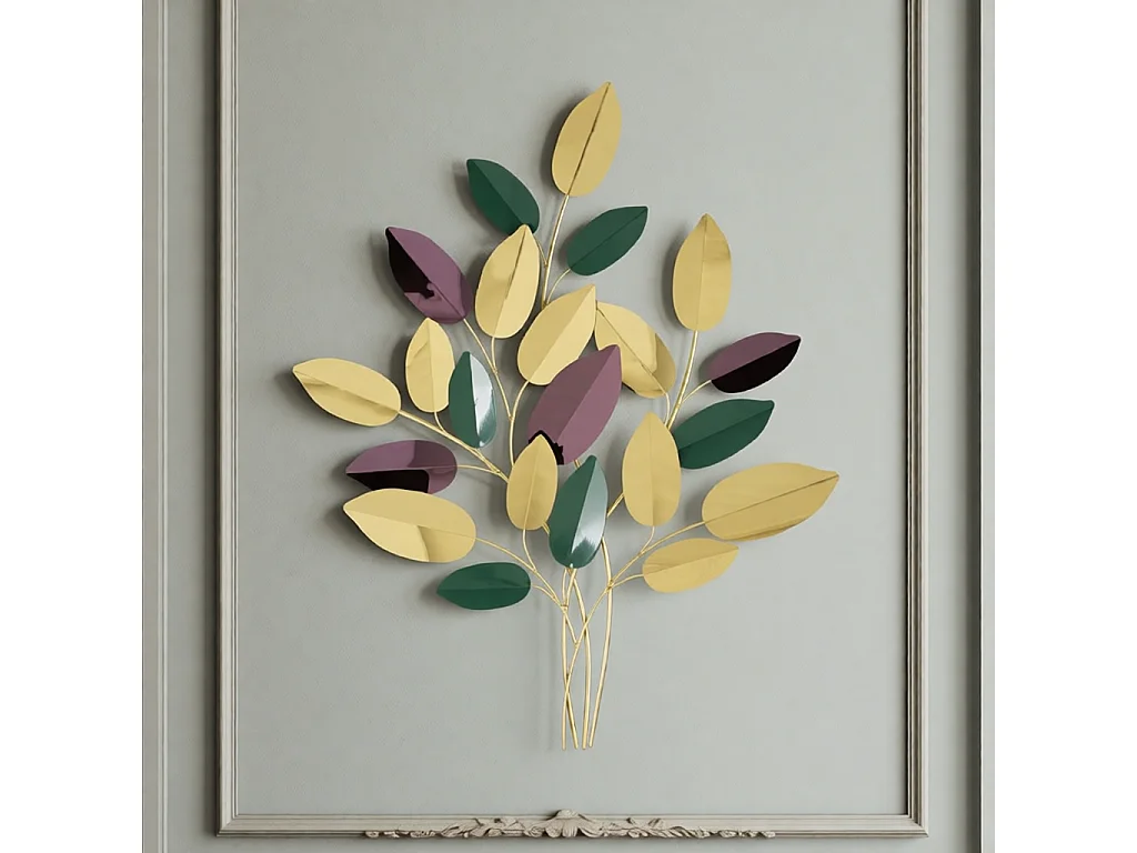 3D-Dekopaneel Blätter 81,9x3,8x97 cm