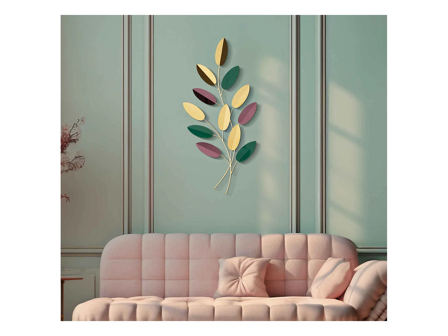 Pannello decorativo in 3D foglie cm 31x1,9x61