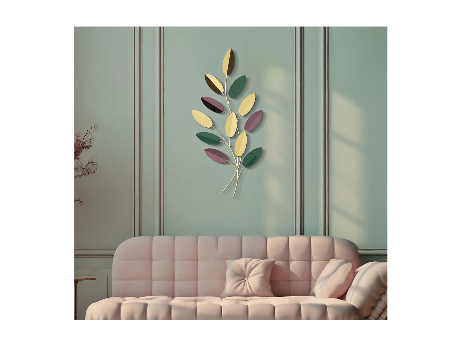 Déco Murale Feuilles "Colorful" 31cm Multicolore