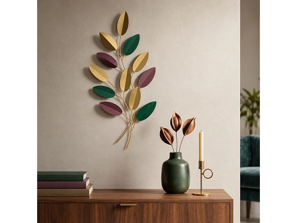 3D-Dekopaneel Blätter 31x1,9x61 cm