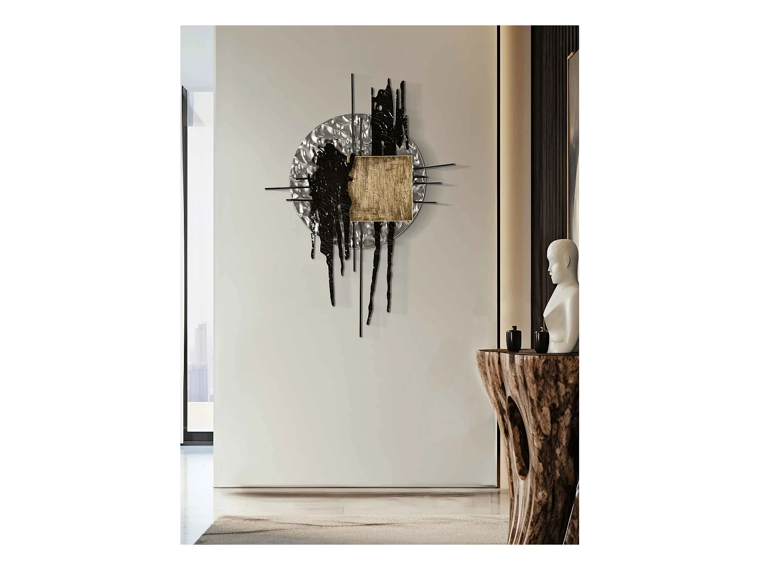 Pannello decorativo in 3D astratto cm 71,8x6,4x100