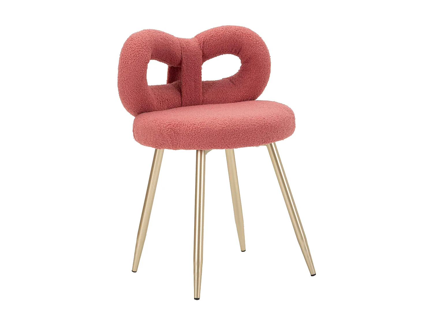 Sedia mini in teddy rosa cm ø 40x67