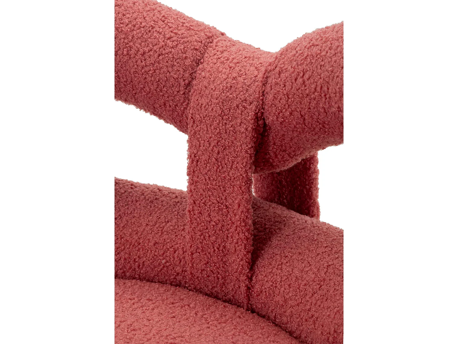 Sedia mini in teddy rosa cm ø 40x67