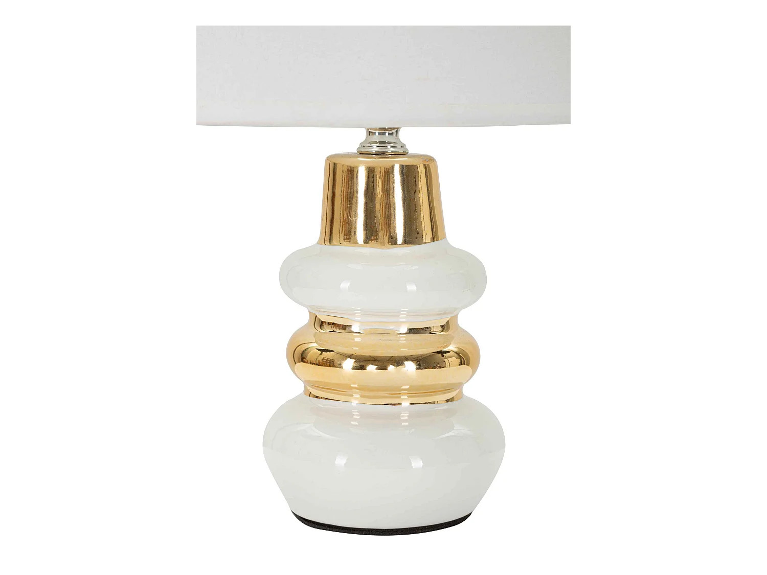 Lampe à Poser en Céramique "Liara" 32cm Blanc & Or