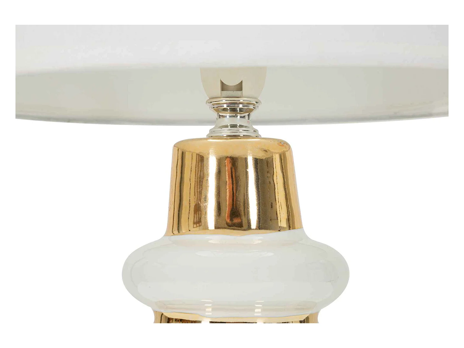 Lampe à Poser en Céramique "Liara" 32cm Blanc & Or