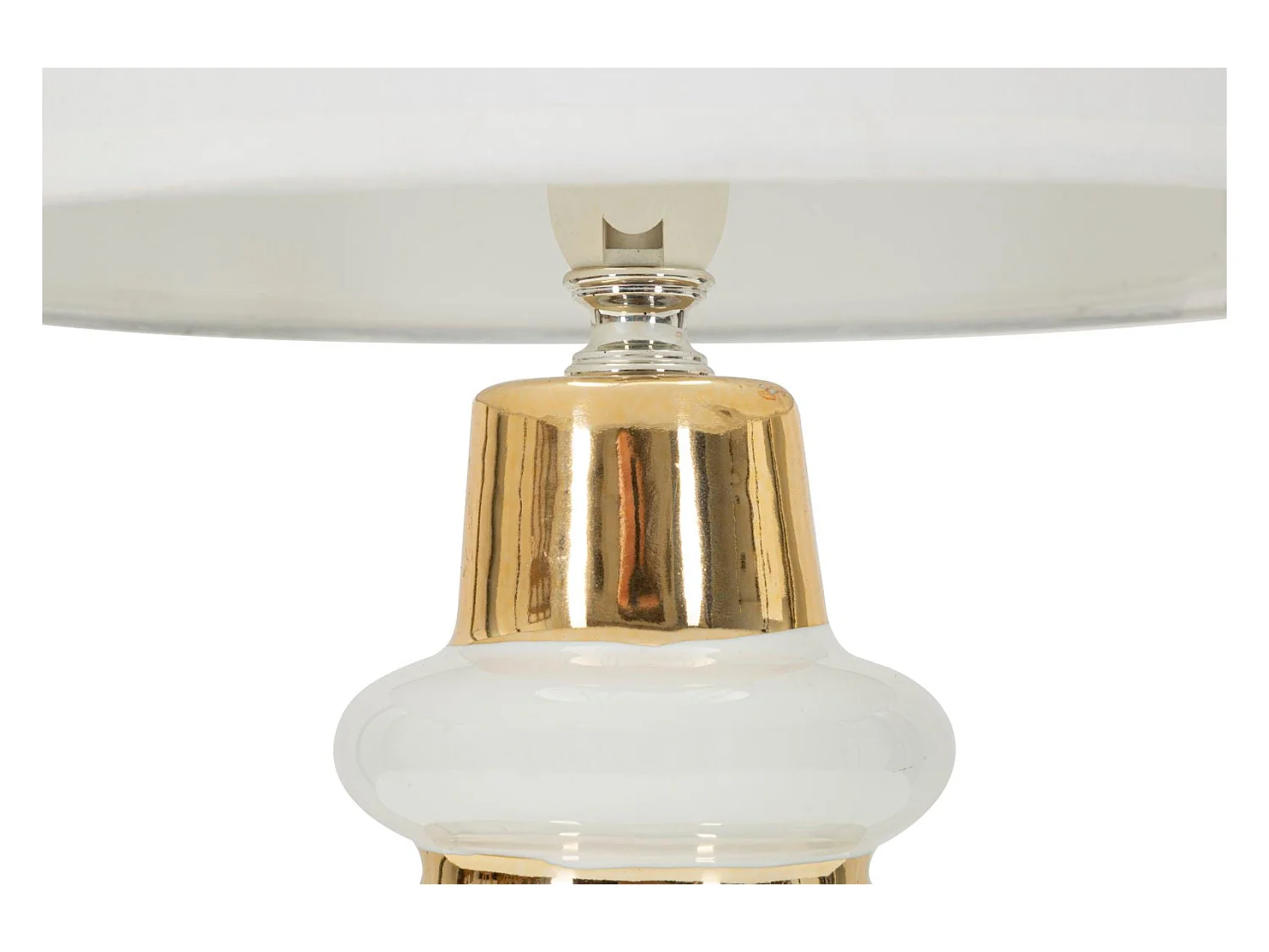 Lampe à Poser en Céramique "Liara" 32cm Blanc & Or