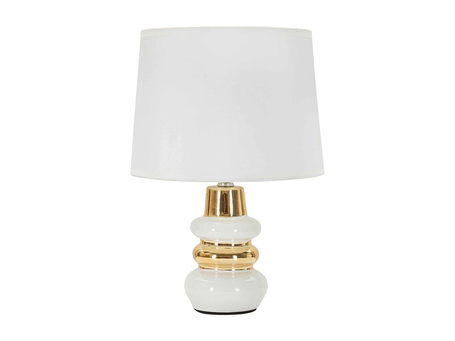 Lampe à Poser en Céramique "Liara" 32cm Blanc & Or