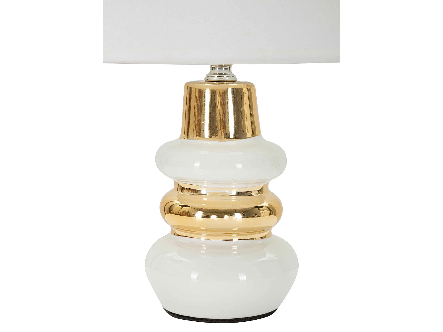 Lampe à Poser en Céramique "Liara" 32cm Blanc & Or