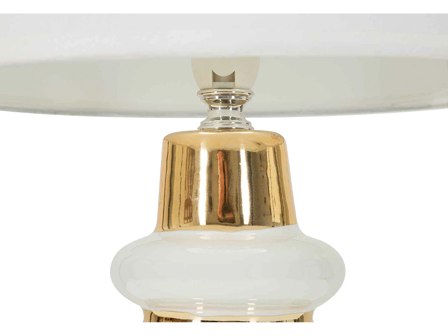 Lampe à Poser en Céramique "Liara" 32cm Blanc & Or