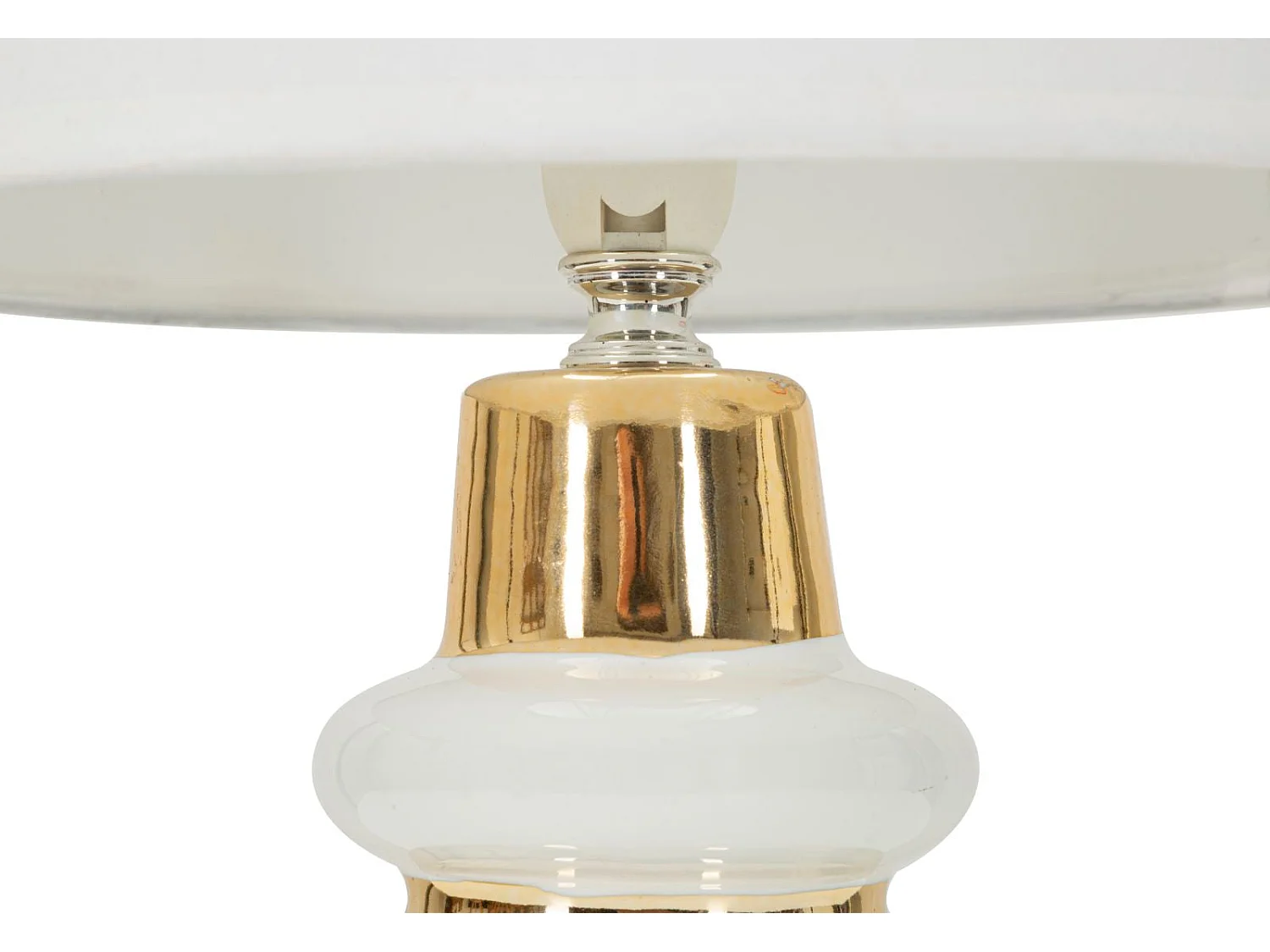 Lampe à Poser en Céramique "Liara" 32cm Blanc & Or