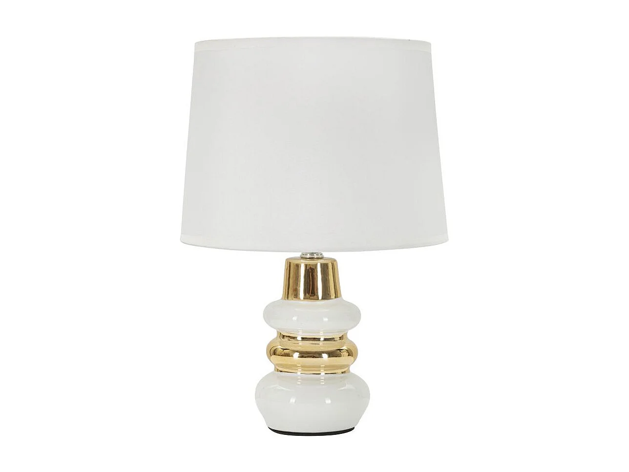 Lampe à Poser en Céramique "Liara" 32cm Blanc & Or