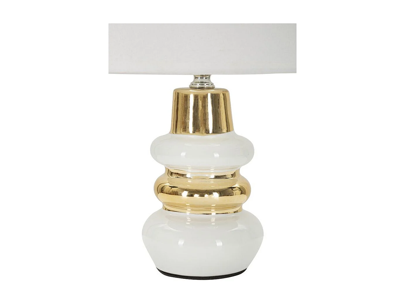 Lampe à Poser en Céramique "Liara" 32cm Blanc & Or