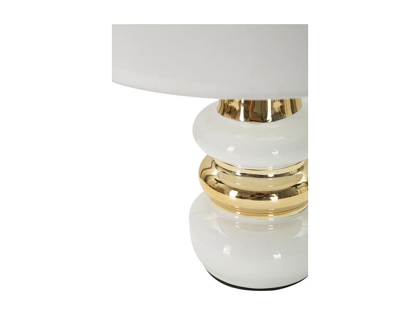 Lampe à Poser en Céramique "Liara" 32cm Blanc & Or