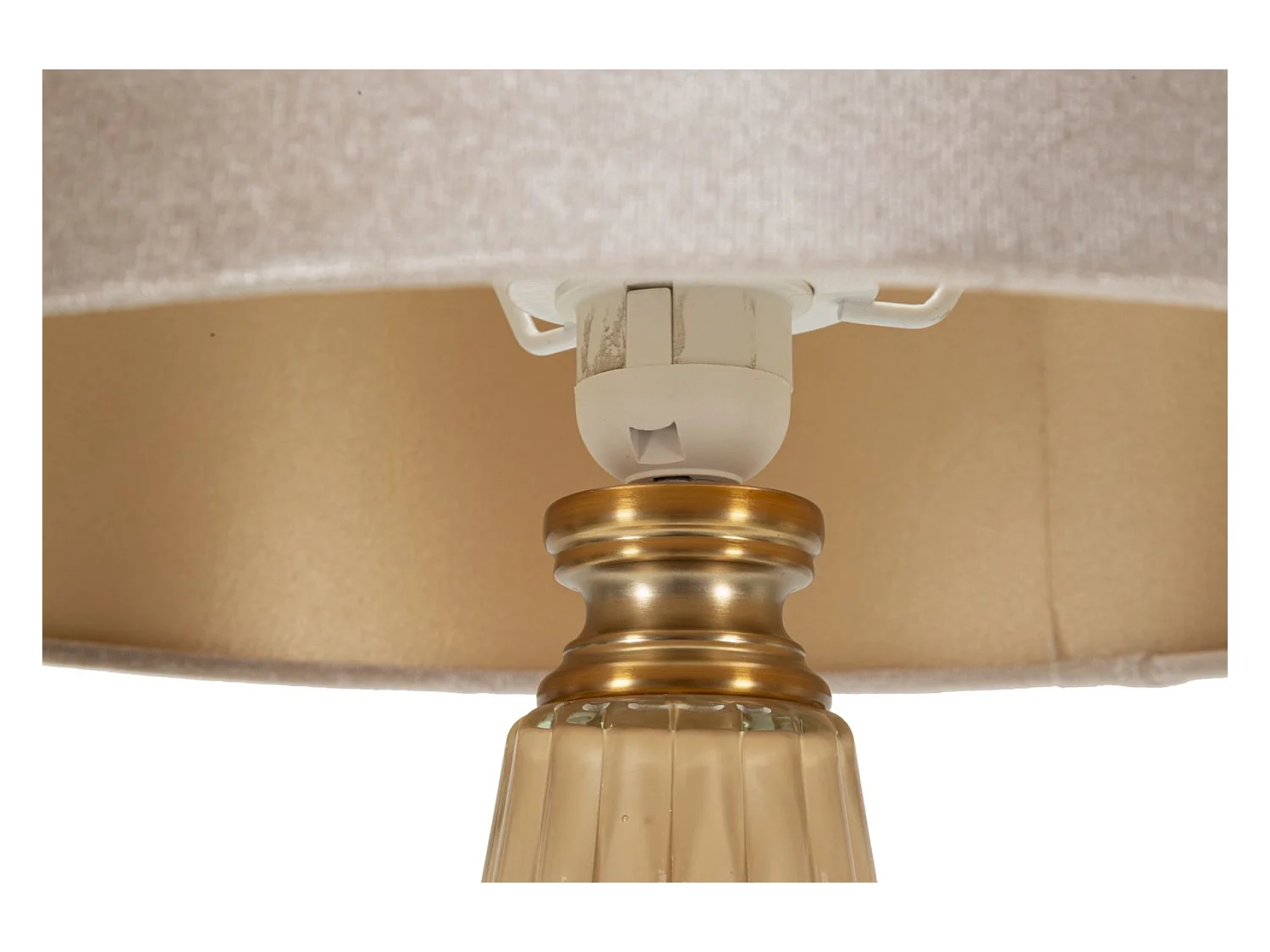 Lampe de table en verre nacré cm ø 36,5x68,5