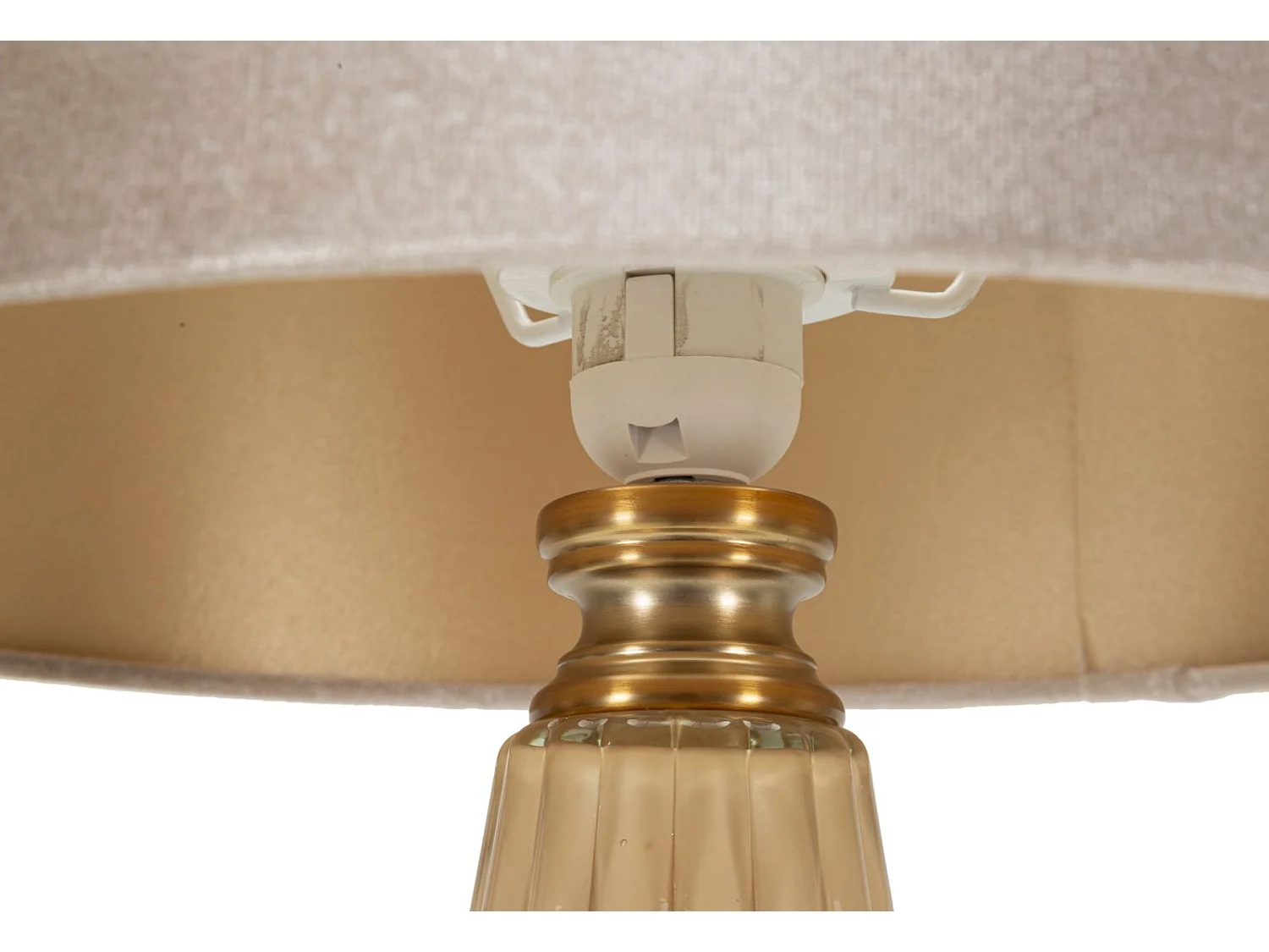 Lampe de table en verre nacré cm ø 36,5x68,5