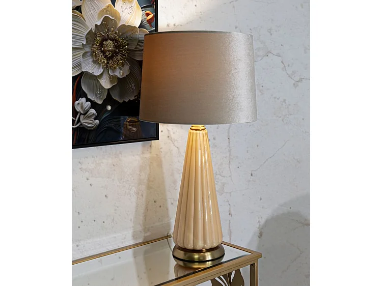 Lampe de table en verre nacré cm ø 36,5x68,5