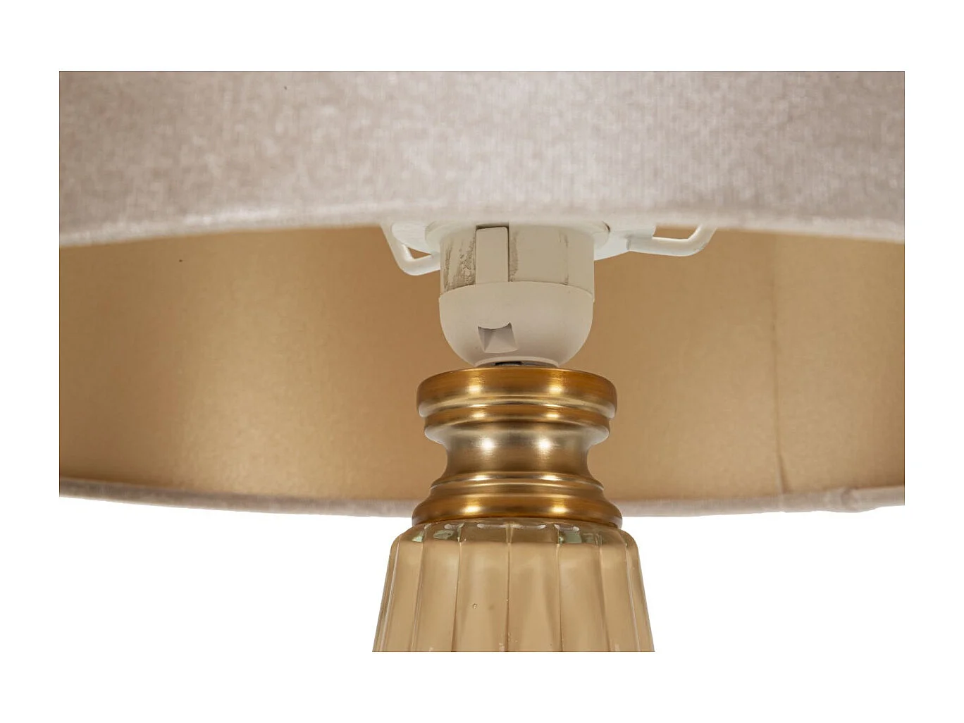 Lampe à Poser "Perly" 68cm Perle & Or