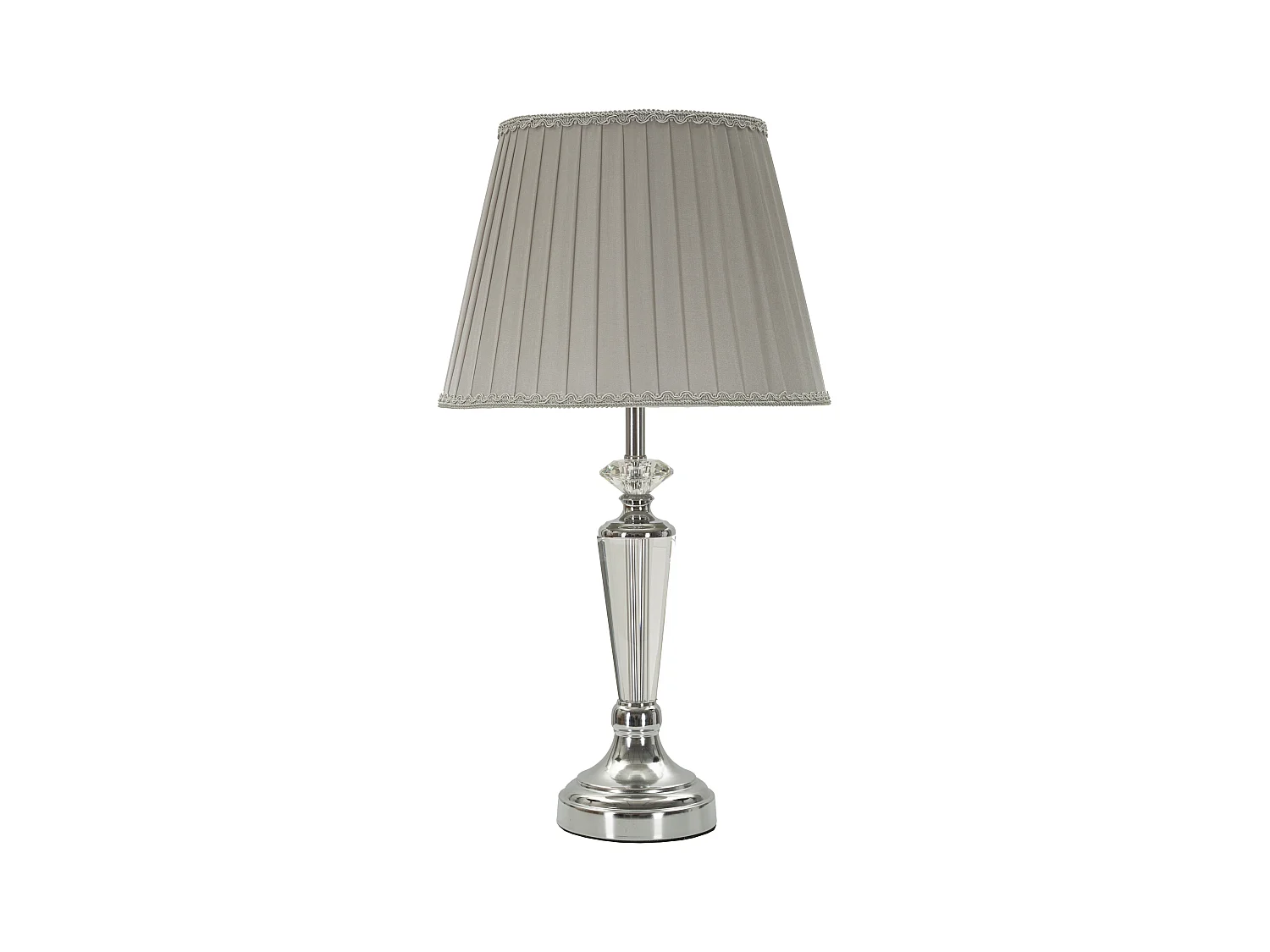 Lampada da tavolo in metallo argentato Ø 30x56
