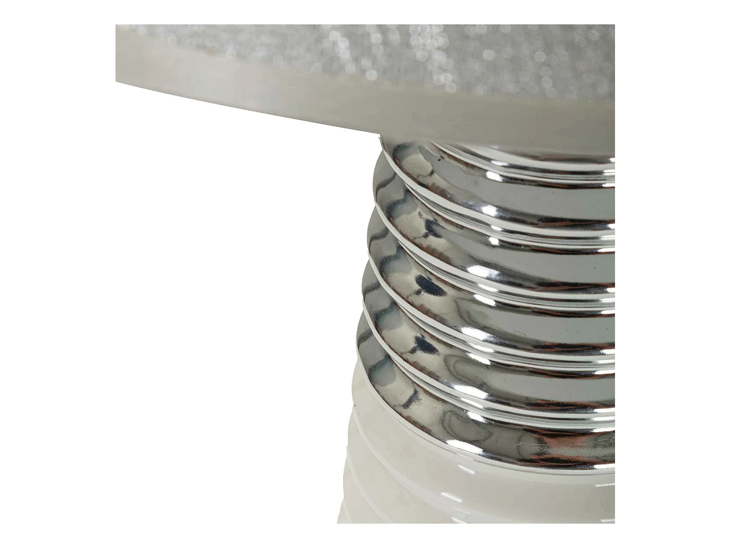 Lampe à Poser en Céramique "Candela" 41cm Argent & Blanc