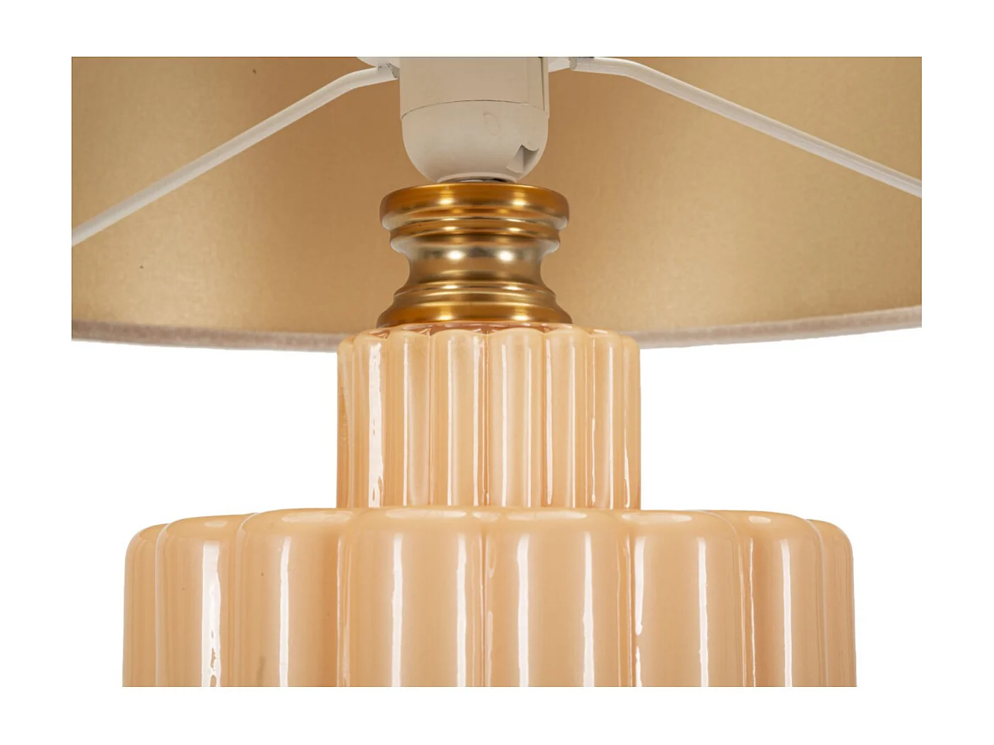 Lampe à Poser "Perly" 69cm Perle & Or