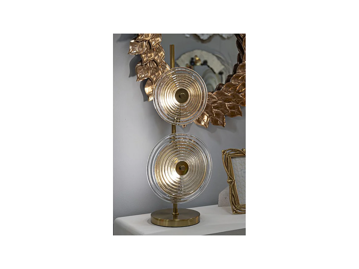 Lampe à Poser Design en Verre "Venice" 63cm Or
