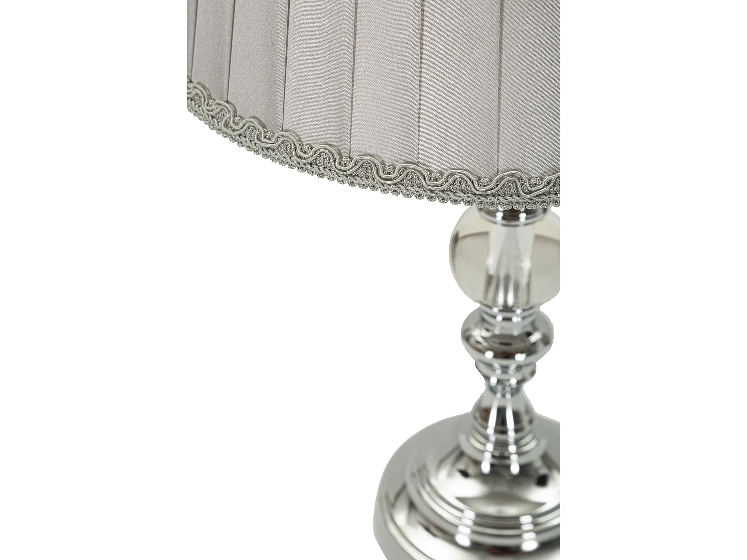 Lampe à Poser Design en Métal "Tolly" 46cm Argent