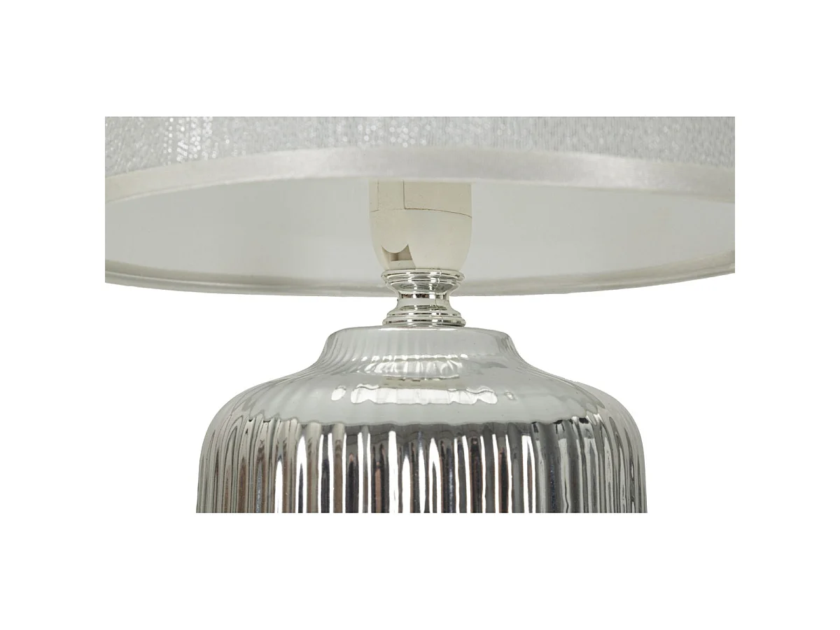 Lampa stołowa Lucina, kolor biały, ceramika, 20 x 20 x 29 cm, 1 x E14, Mauro Ferretti