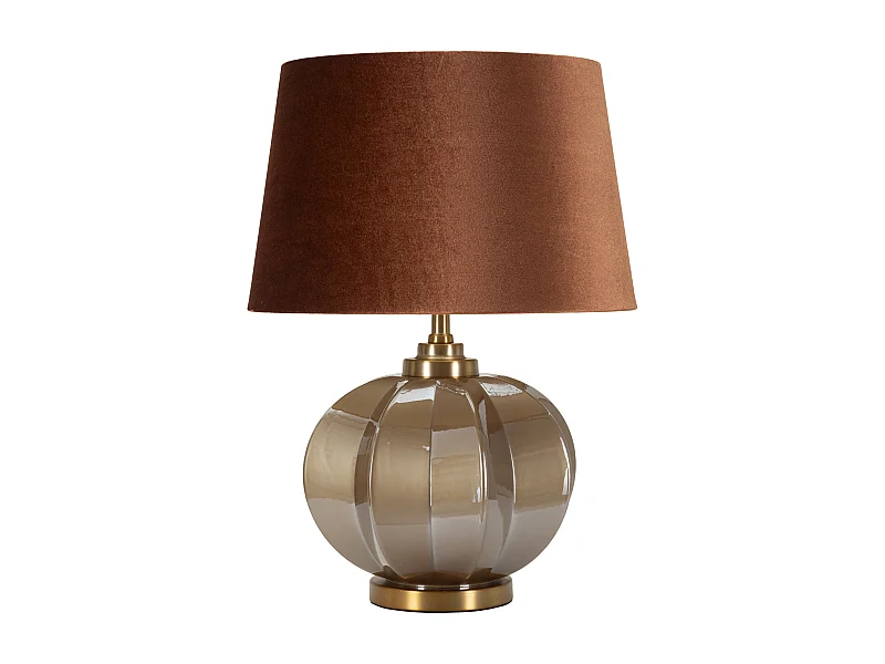 Lampada da tavolo in vetro marrone  cm ø 40,5x57
