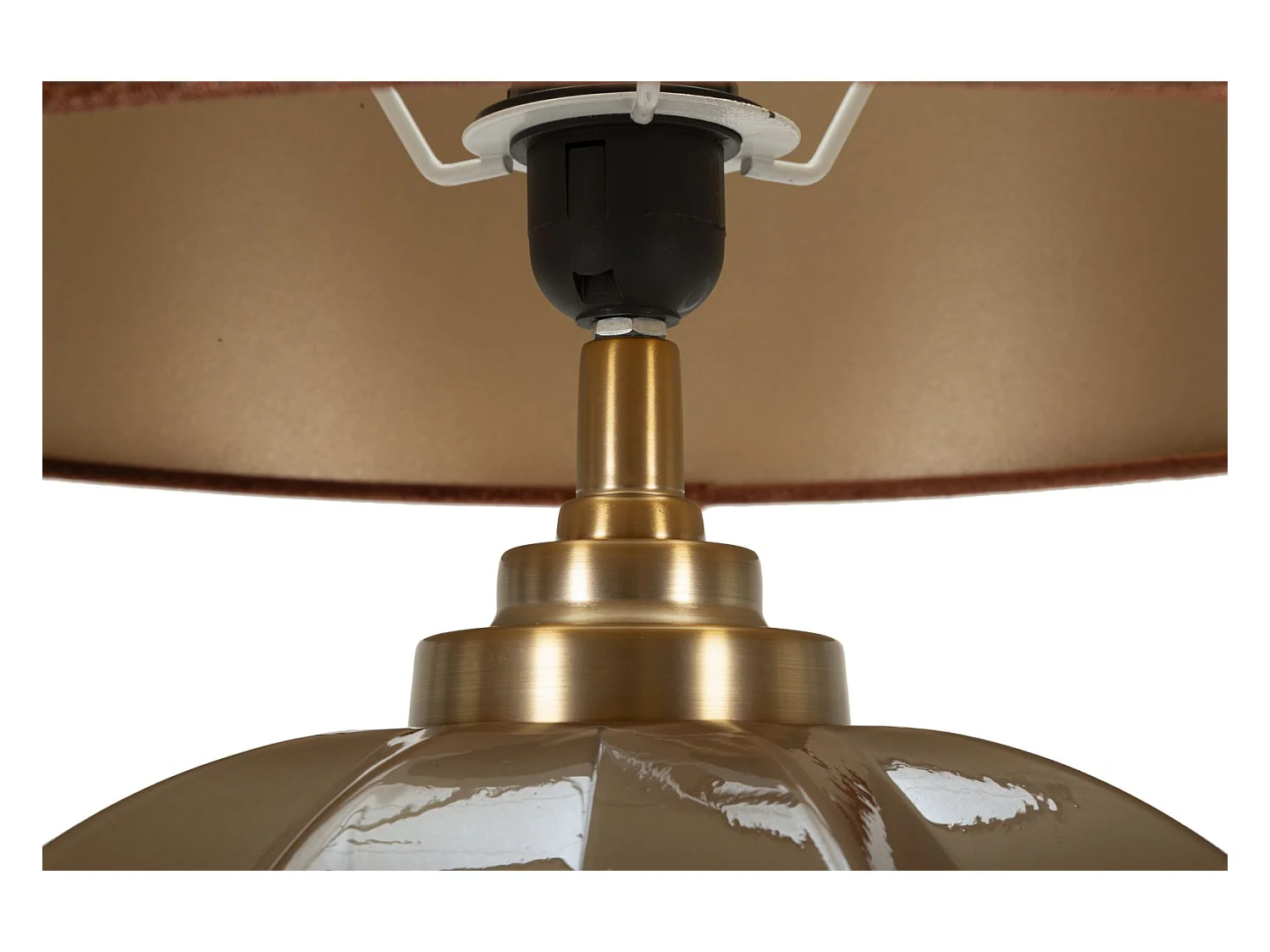 Lampe de table en verre marron cm ø 40,5x57