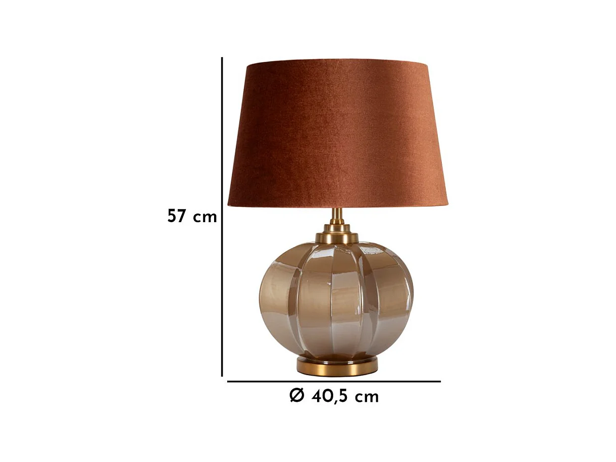 Lampe de table en verre marron cm ø 40,5x57