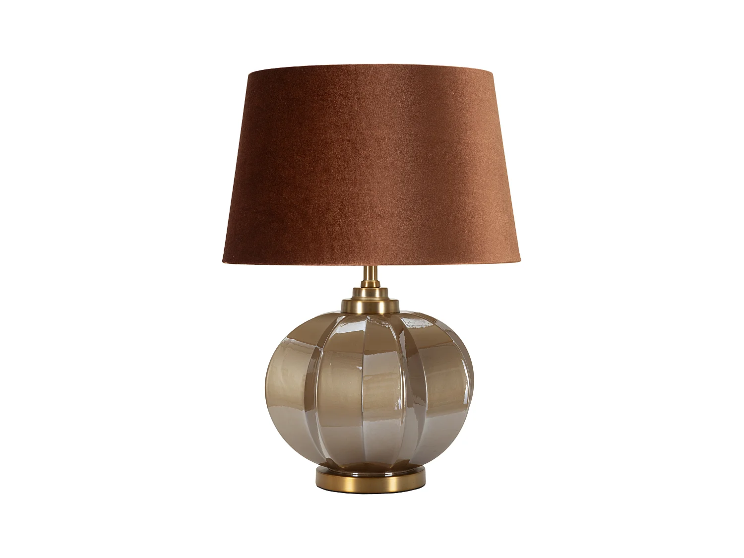 Lampada da tavolo in vetro marrone  cm ø 40,5x57