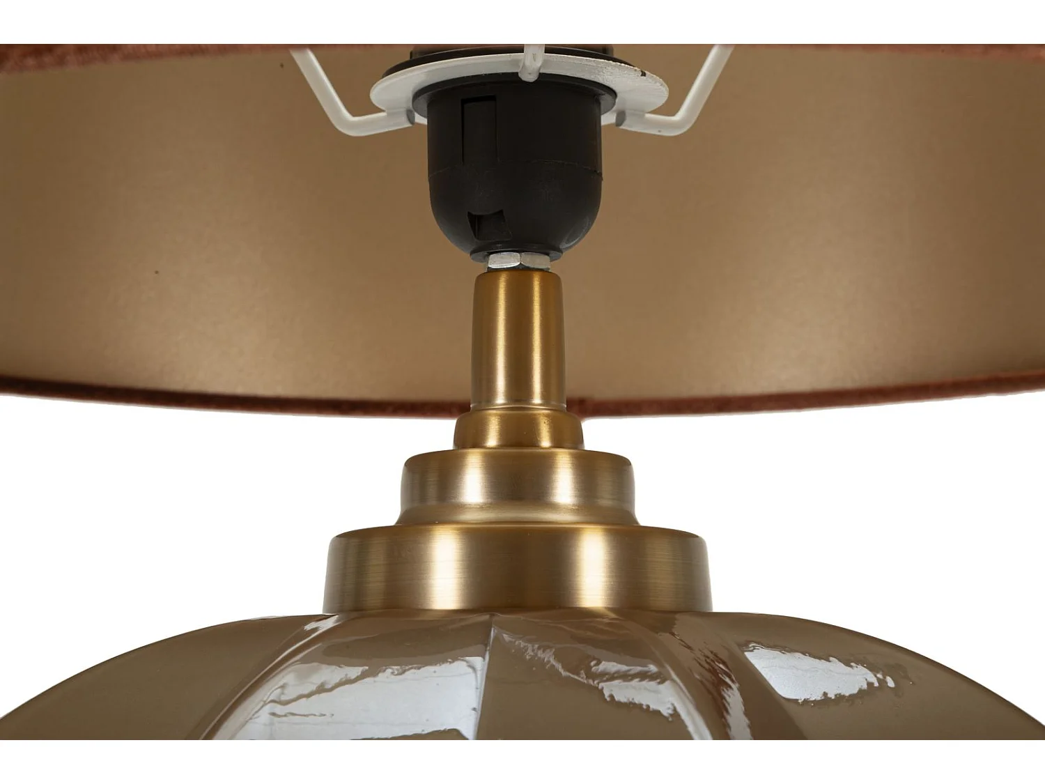 Lampe de table en verre marron cm ø 40,5x57