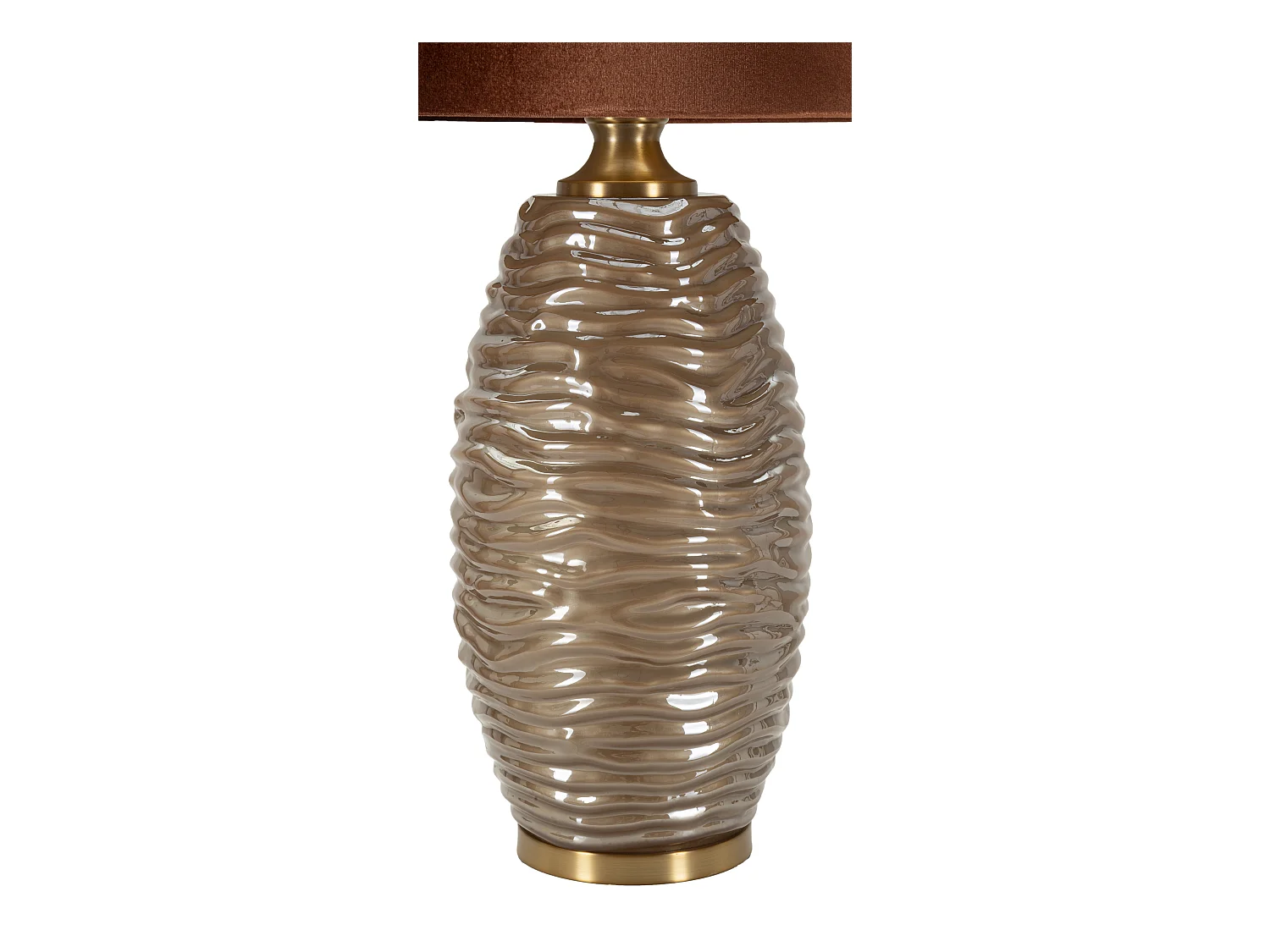 Lampe de table en verre marron cm ø 45,5x79