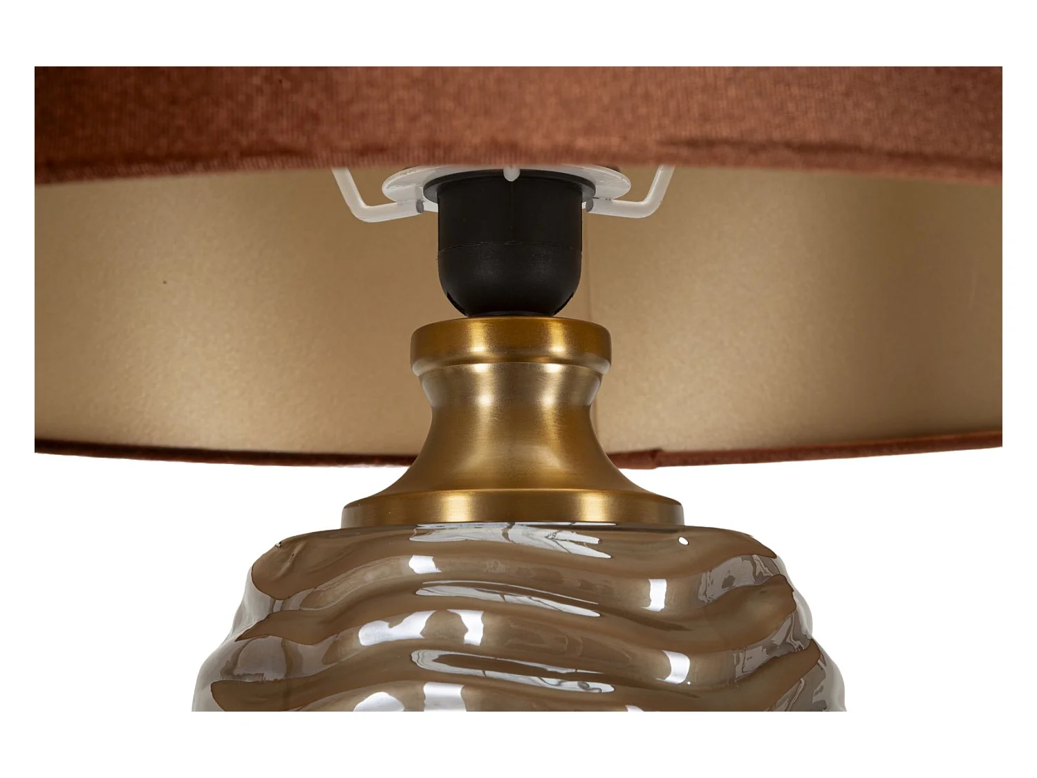 Lampe de table en verre marron cm ø 45,5x79