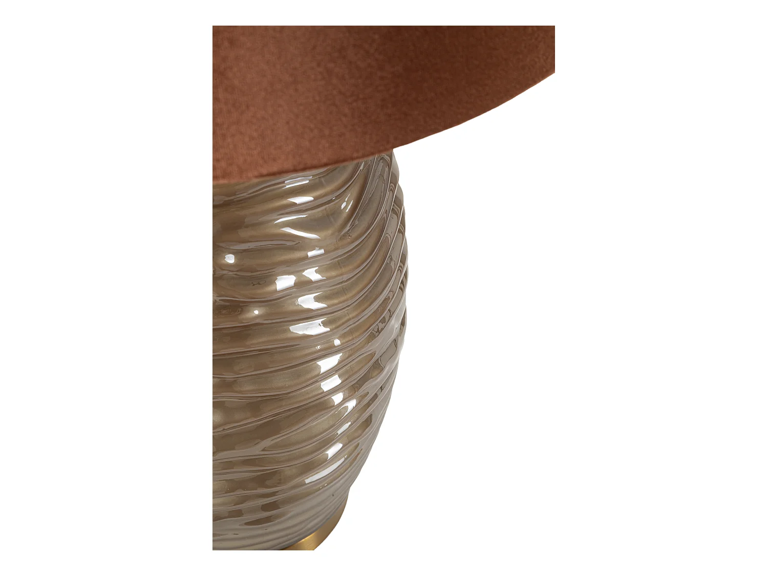 Lampe de table en verre marron cm ø 45,5x79