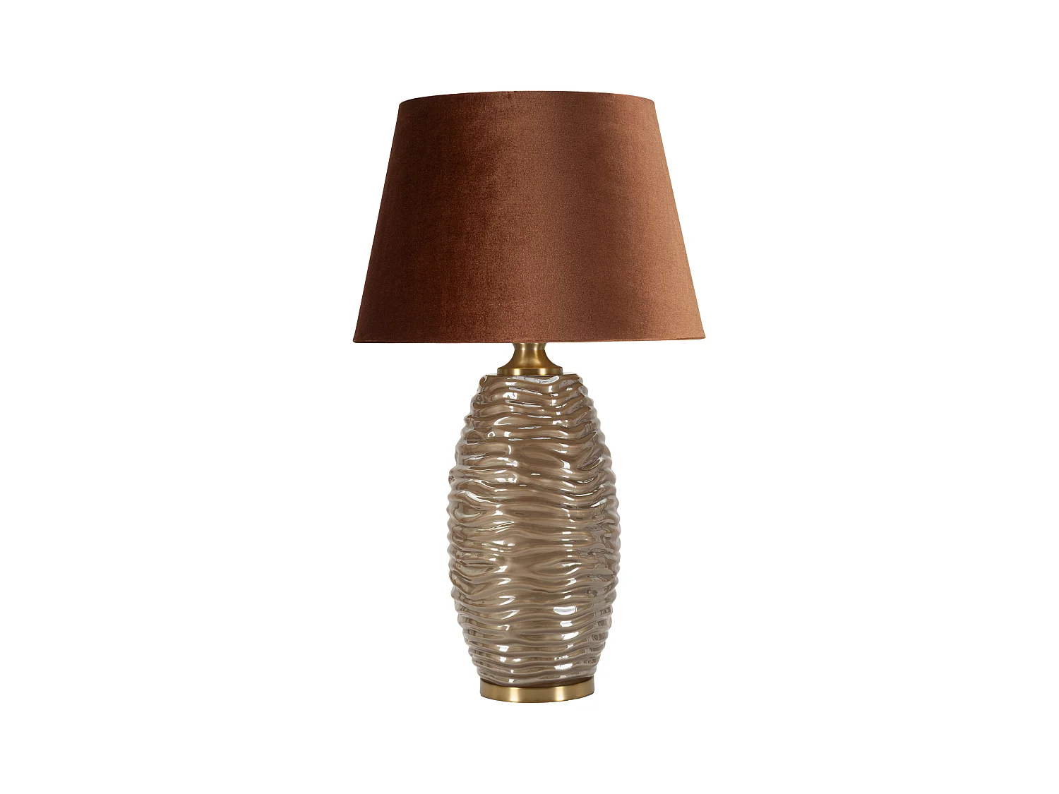 Lampada da tavolo in vetro marrone cm ø 45,5x79