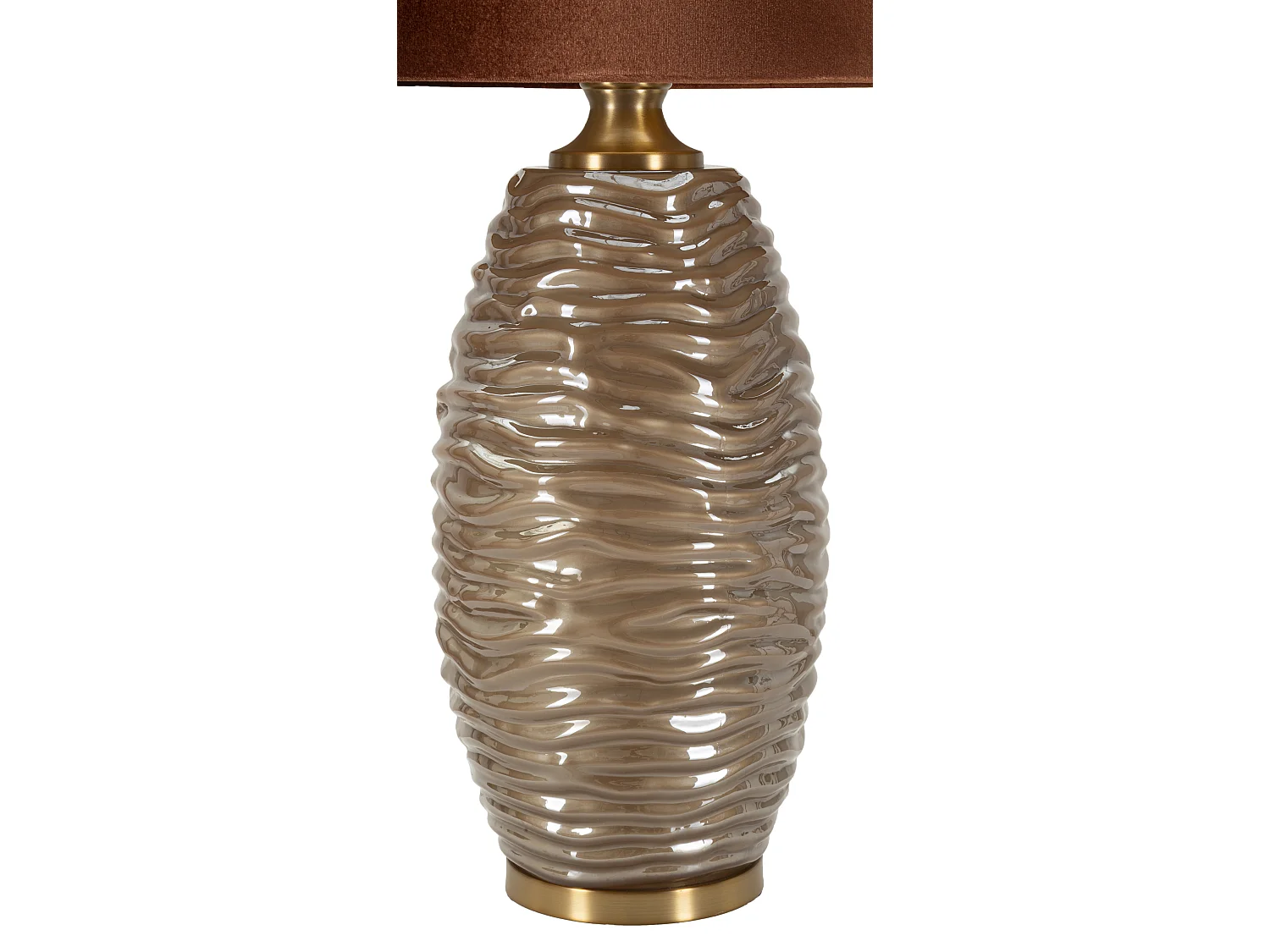 Lampe de table en verre marron cm ø 45,5x79