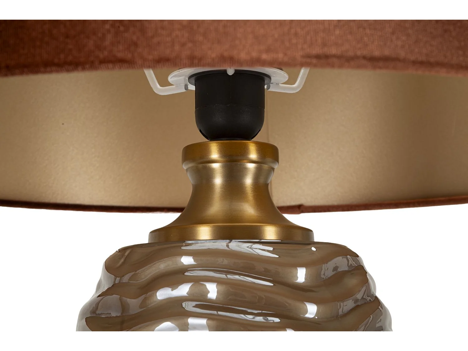 Lampe de table en verre marron cm ø 45,5x79